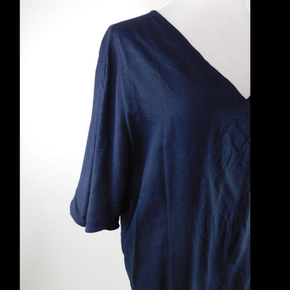 MM6 Maison Martin Margiela Navy Asymmetric Blouse - Picture 5 of 8